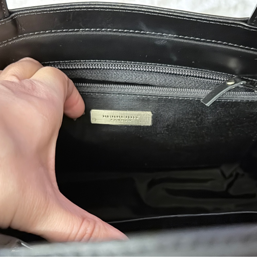 Authentic vintage BURBERRY Handbag leather black - Picture 6 of 12